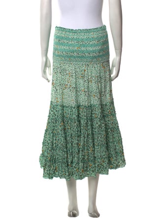 Poupette St Barth Printed Midi Length Skirt