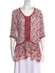 Poupette St Barth Paisley Print V-Neck Top