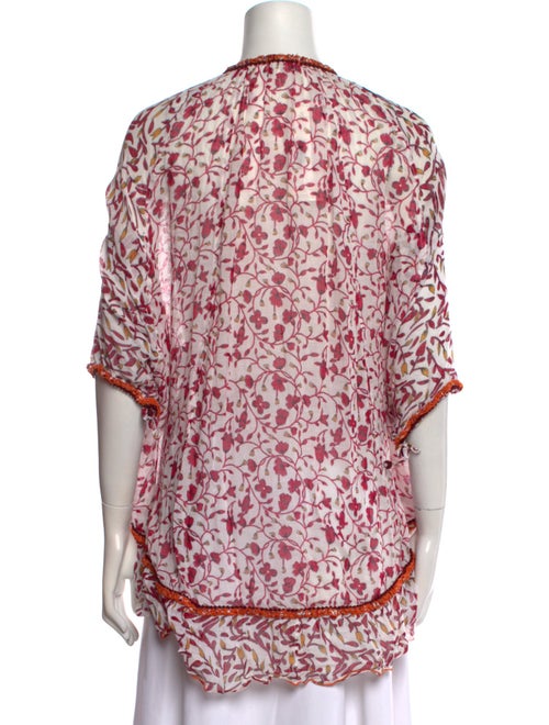 Poupette St Barth Paisley Print V-Neck Top