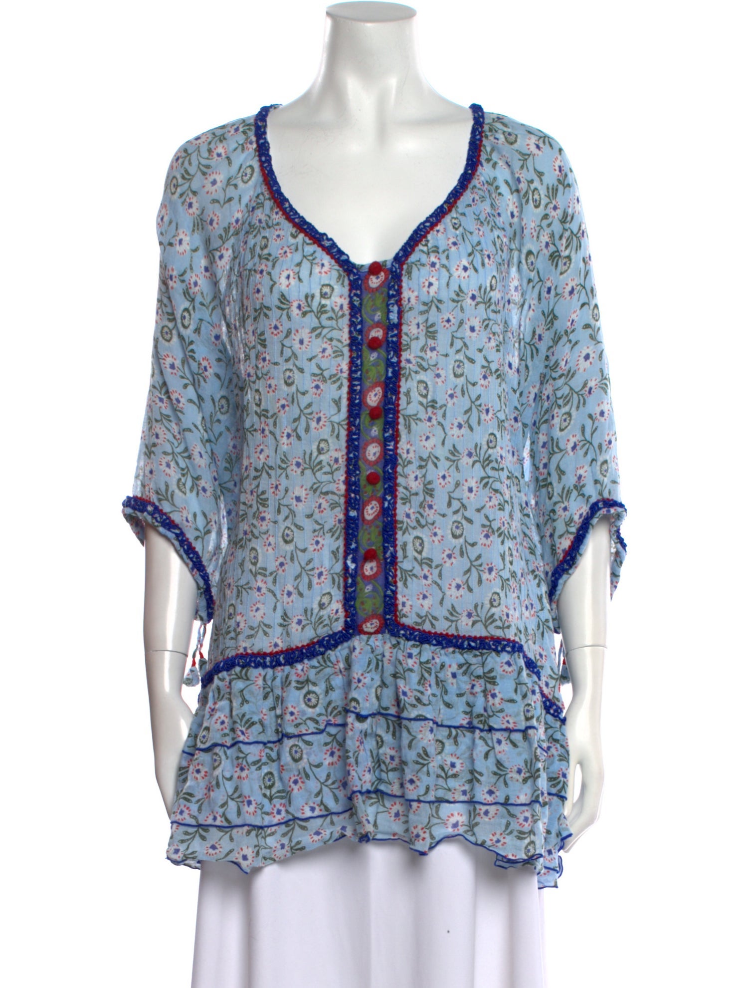 Poupette St Barth Paisley Print V-Neck Tunic