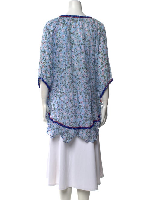 Poupette St Barth Floral Print V-Neck Tunic