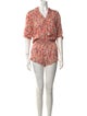 Poupette St Barth Floral Print V-Neck Romper