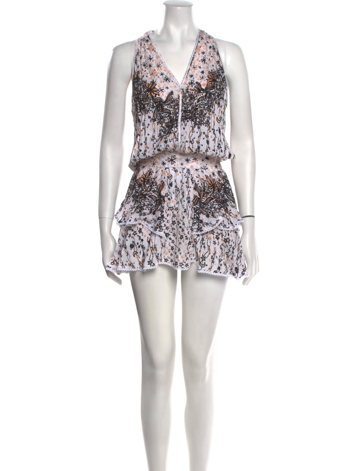 Poupette St Barth Printed Mini Dress w/ Tags