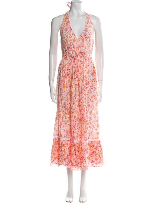 Poupette St Barth Floral Print Midi Length Dress