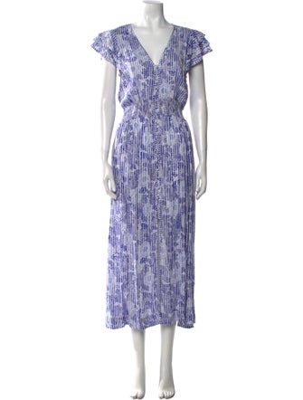 Poupette St Barth Printed Midi Length Dress