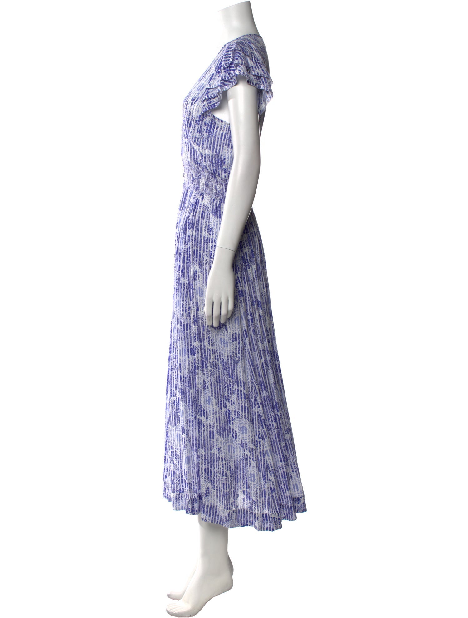 Poupette St Barth Printed Midi Length Dress