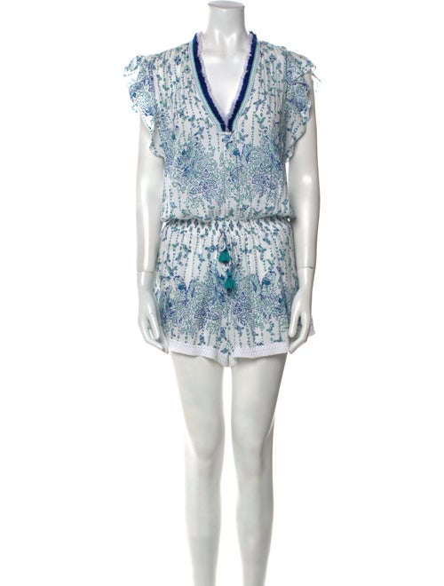 Poupette St Barth Printed V-Neck Romper