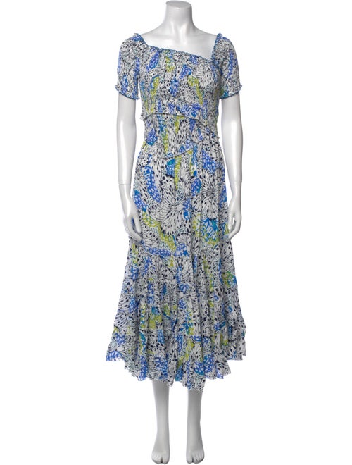 Poupette St Barth Floral Print Midi Length Dress