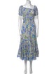 Poupette St Barth Floral Print Midi Length Dress
