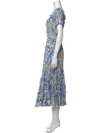 Poupette St Barth Floral Print Midi Length Dress