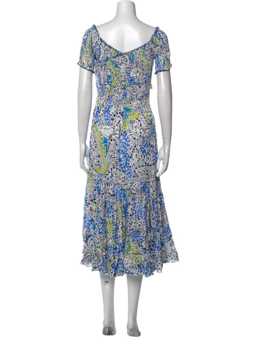 Poupette St Barth Floral Print Midi Length Dress