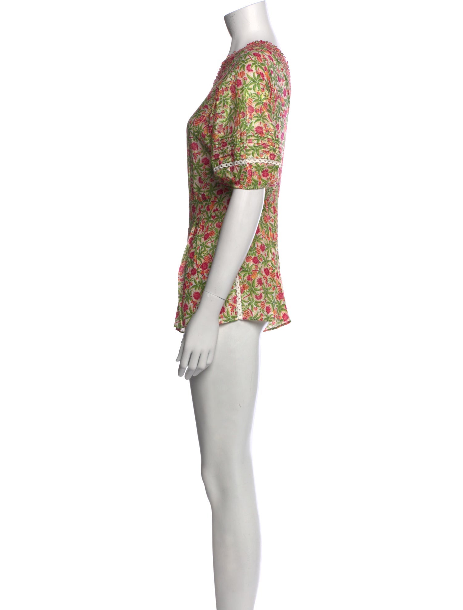 Poupette St Barth Floral Print V-Neck Romper