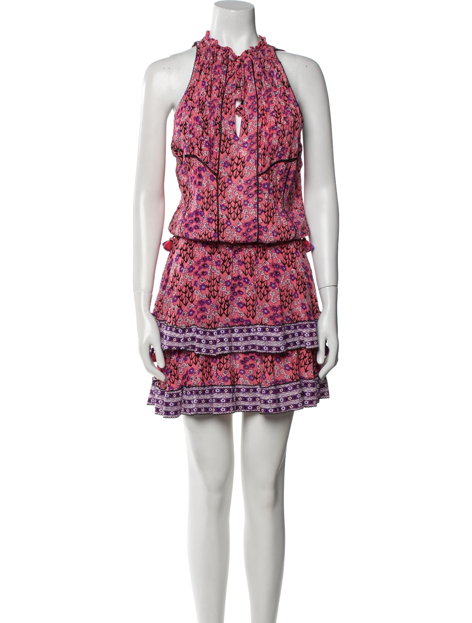 Poupette St Barth Printed Knee-Length Dress
