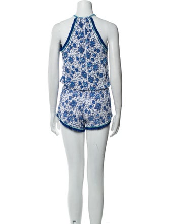 Poupette St Barth Printed Crew Neck Romper