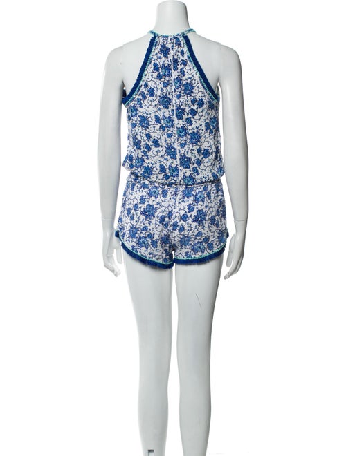 Poupette St Barth Printed Crew Neck Romper