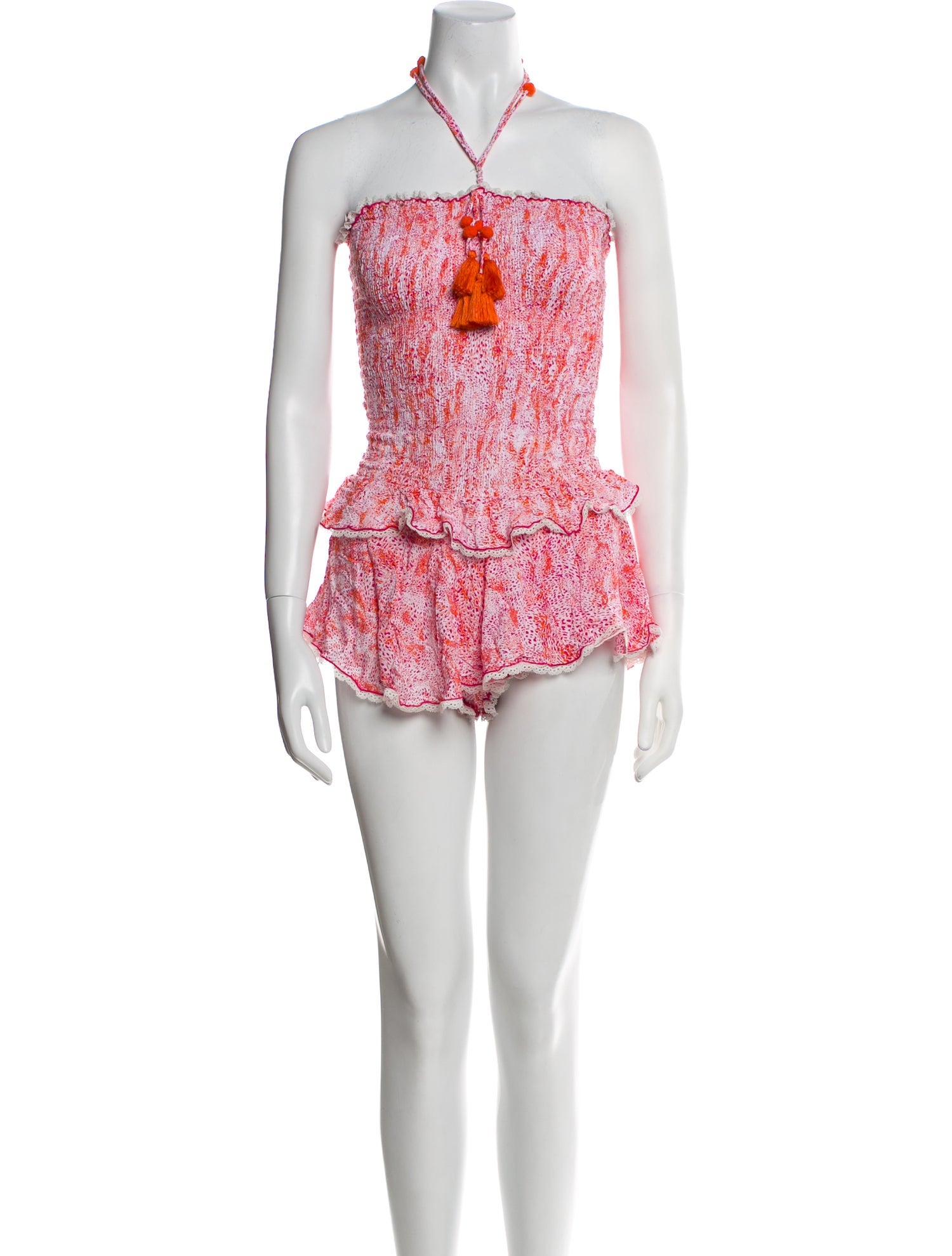 Poupette St Barth Floral Print Halterneck Romper