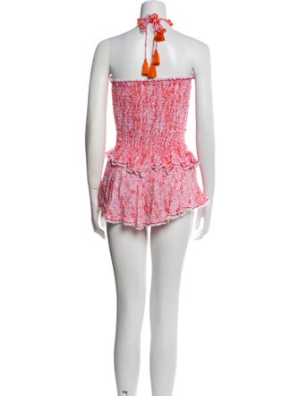 Poupette St Barth Floral Print Halterneck Romper