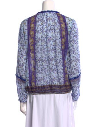 Poupette St Barth Floral Print V-Neck Blouse