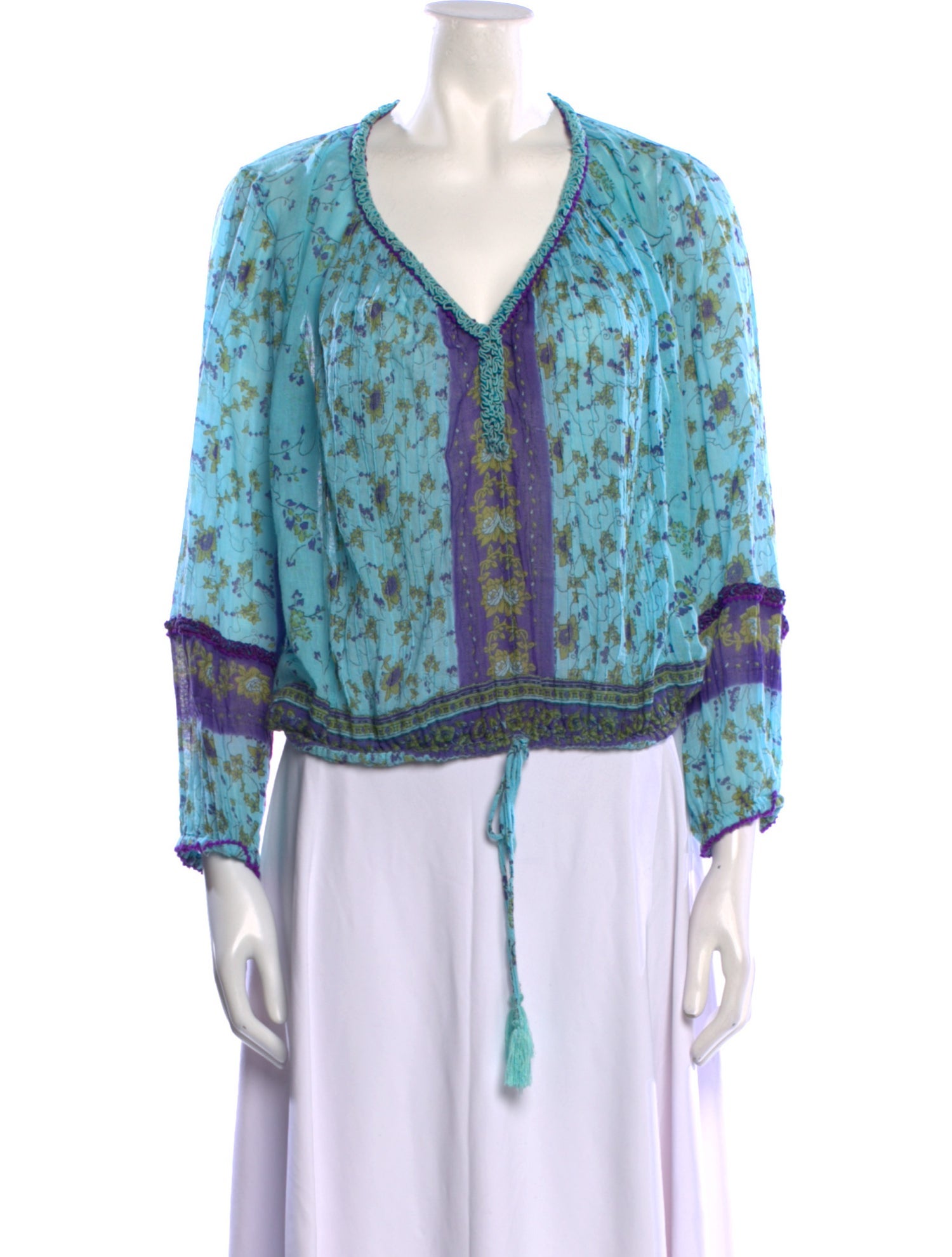 Poupette St Barth Printed V-Neck Top