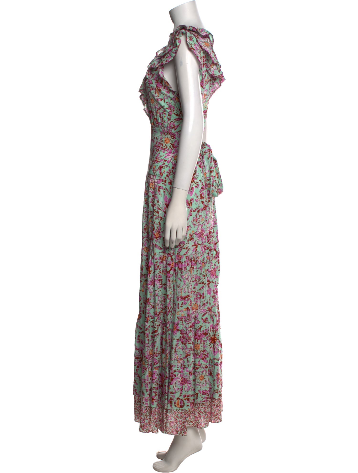 Poupette St Barth Floral Print Long Dress w/ Tags