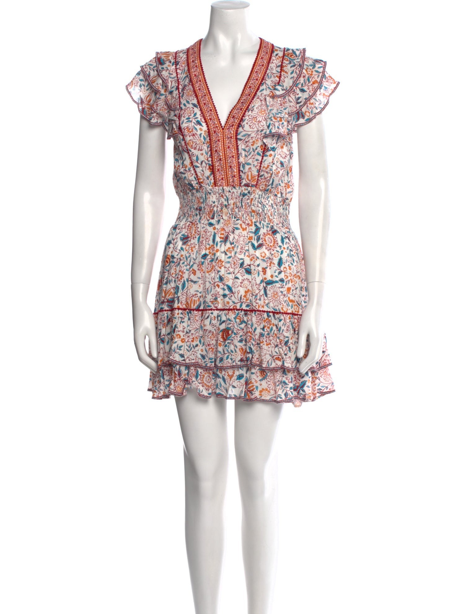 Poupette St Barth Floral Print Mini Dress w/ Tags