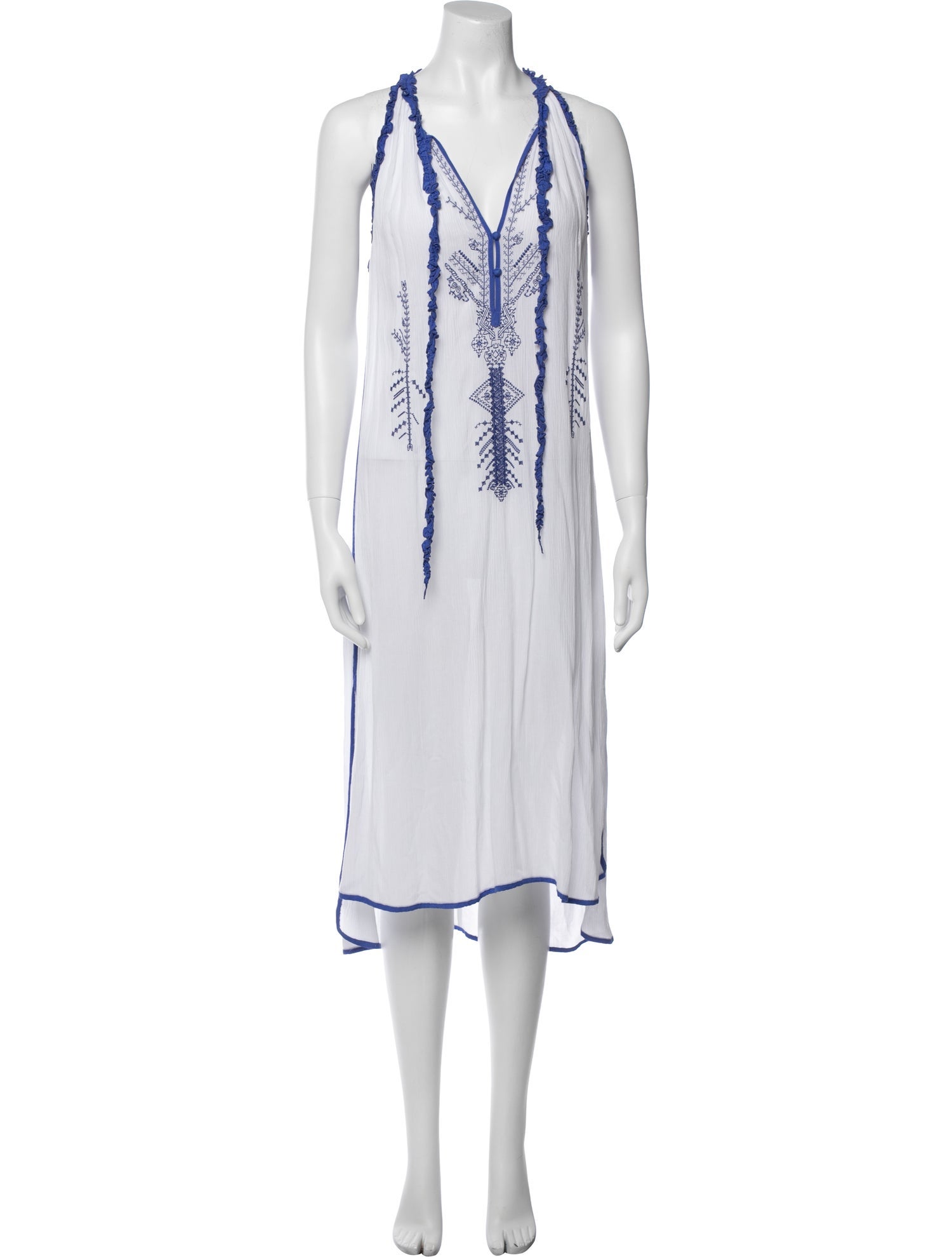 Poupette St Barth Printed Midi Length Dress w/ Tags