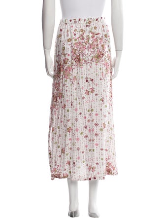 Poupette St Barth Floral Print Midi Length Skirt