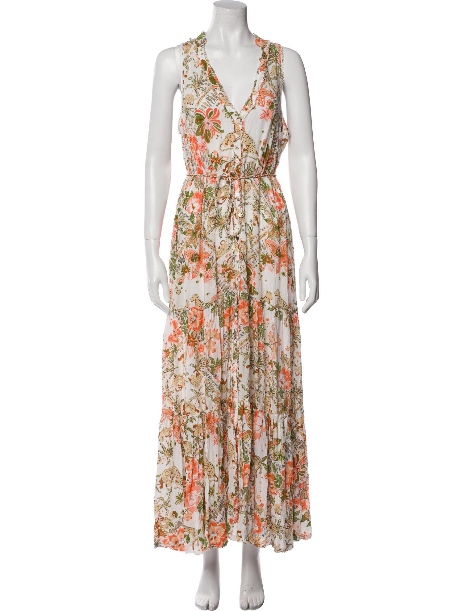 Poupette St Barth Floral Print Long Dress
