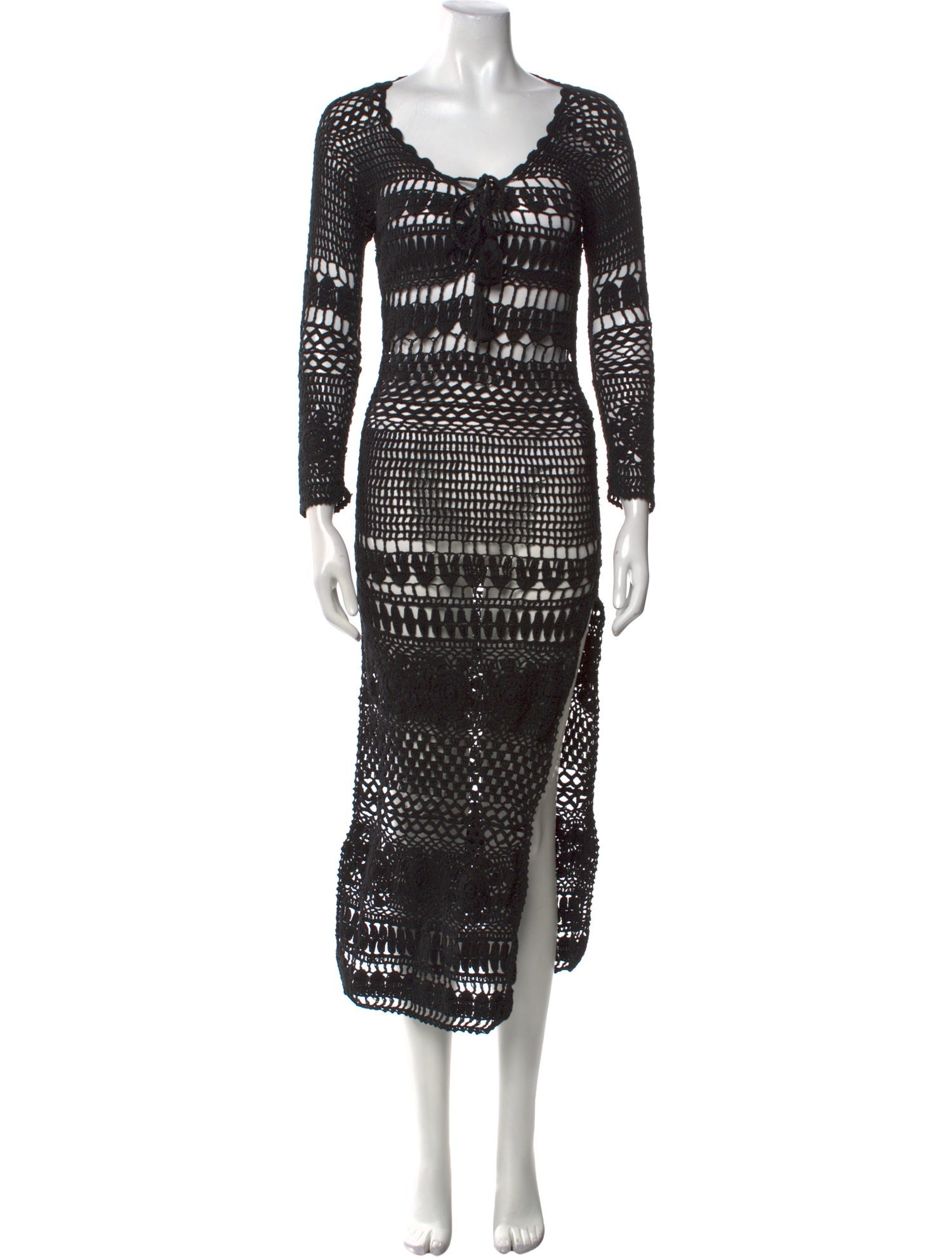 Poupette St Barth Lace Pattern Long Dress