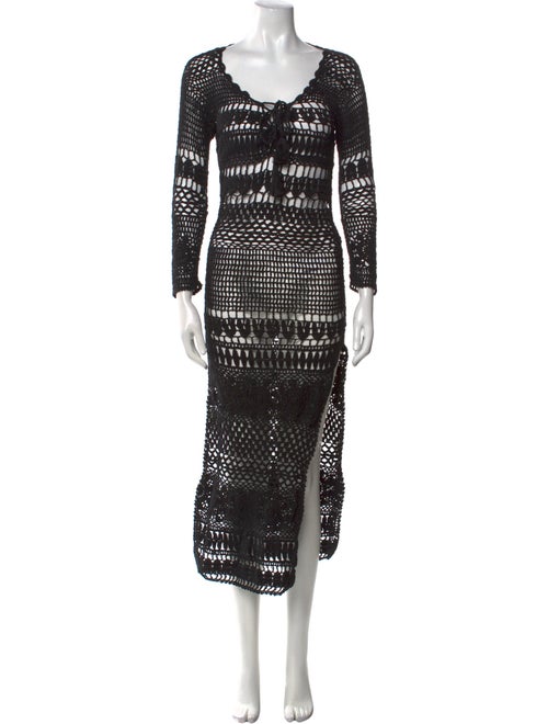 Poupette St Barth Lace Pattern Long Dress