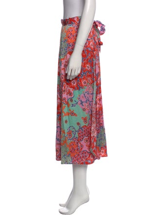 Poupette St Barth Floral Print Midi Length Skirt