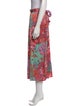 Poupette St Barth Floral Print Midi Length Skirt