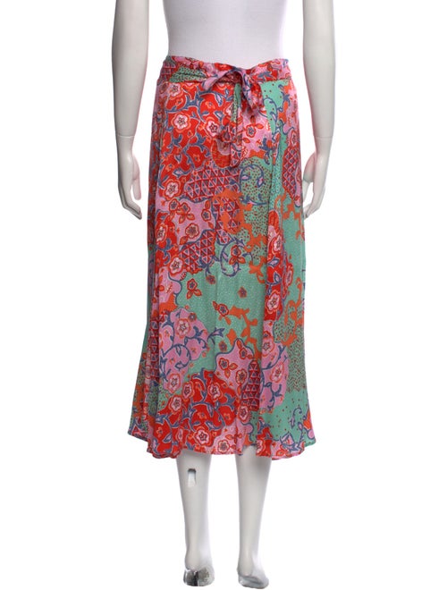 Poupette St Barth Floral Print Midi Length Skirt