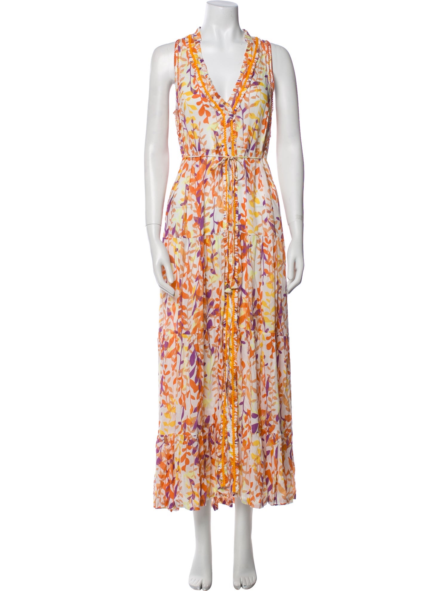 Poupette St Barth Printed Long Dress