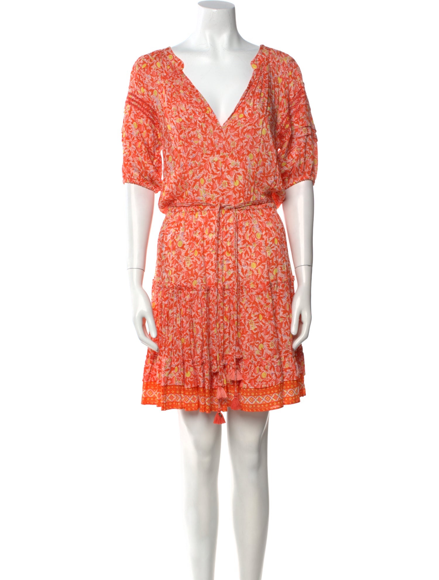 Poupette St Barth Floral Print Knee-Length Dress w/ Tags
