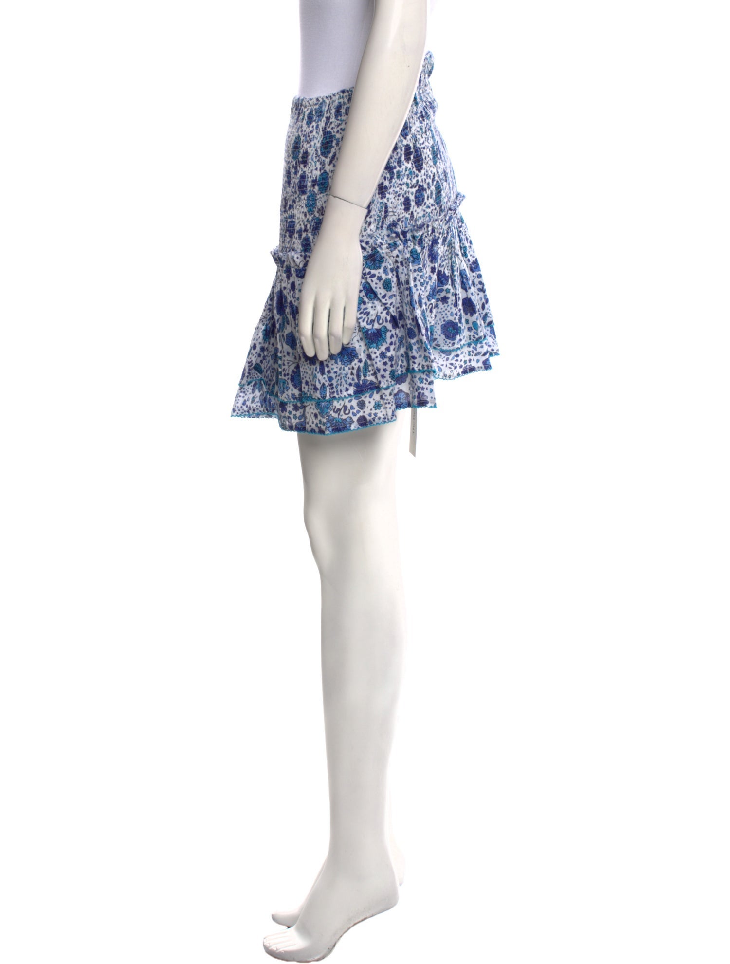 Poupette St Barth Floral Print Mini Skirt w/ Tags