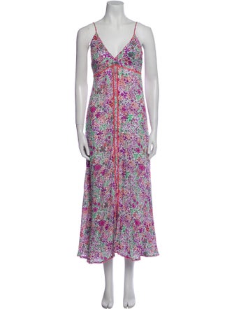 Poupette St Barth Floral Print Long Dress