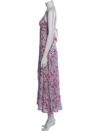 Poupette St Barth Floral Print Long Dress