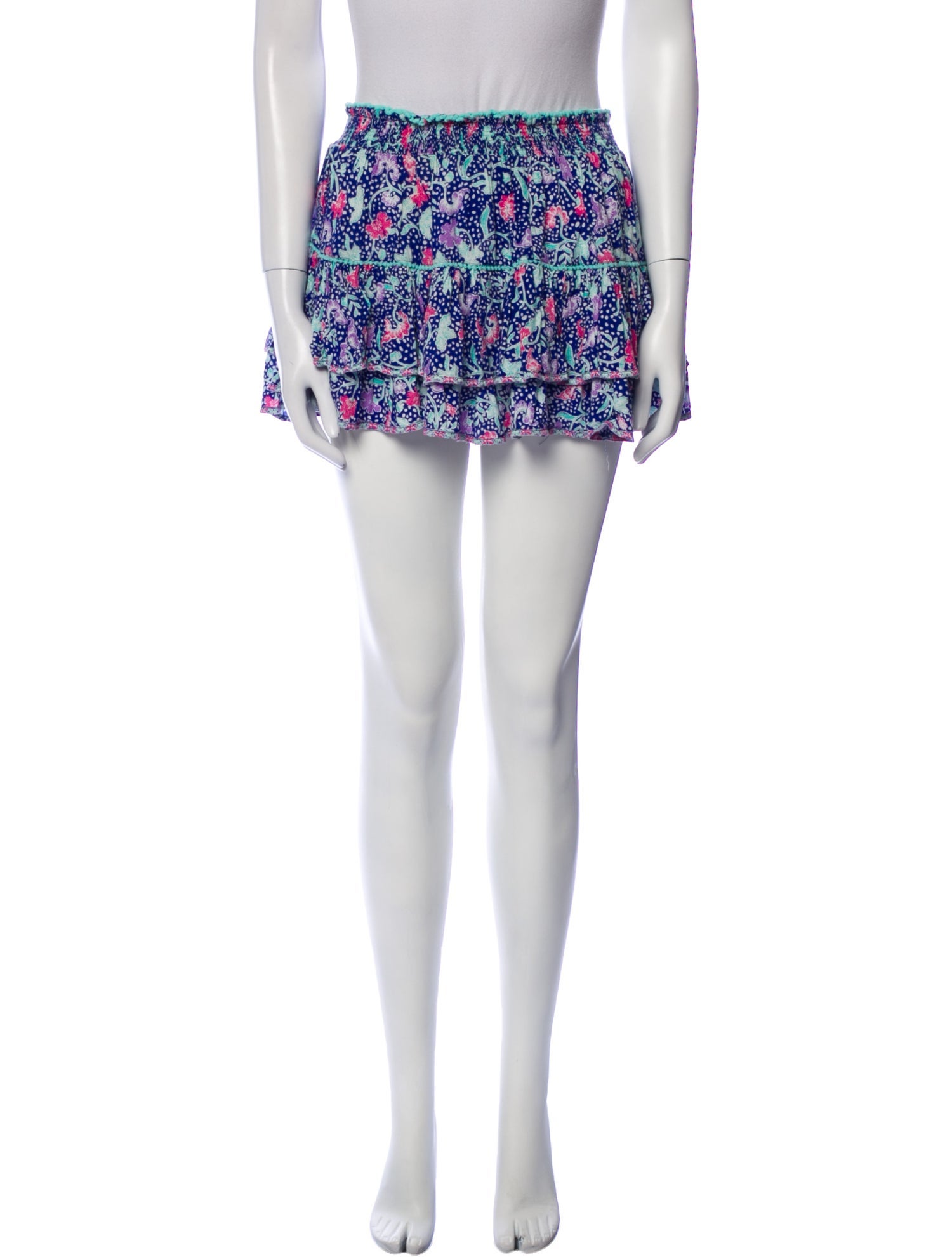 Poupette St Barth Floral Print Mini Skirt