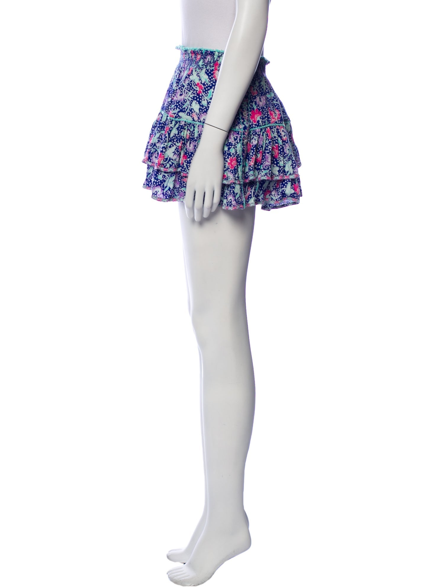 Poupette St Barth Floral Print Mini Skirt