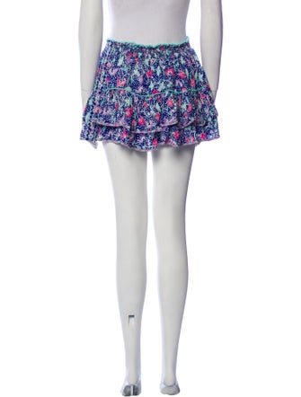 Poupette St Barth Floral Print Mini Skirt