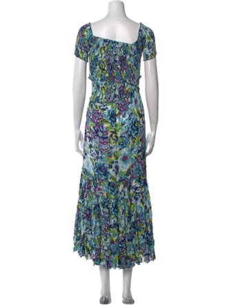 Poupette St Barth Floral Print Midi Length Dress