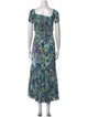 Poupette St Barth Floral Print Midi Length Dress