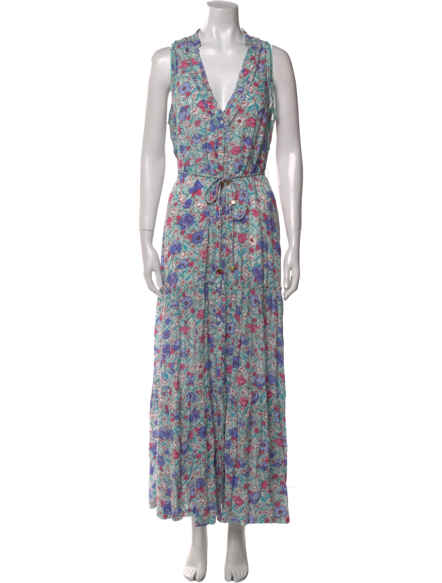 Poupette St Barth Floral Print Long Dress