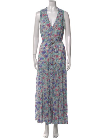 Poupette St Barth Floral Print Long Dress