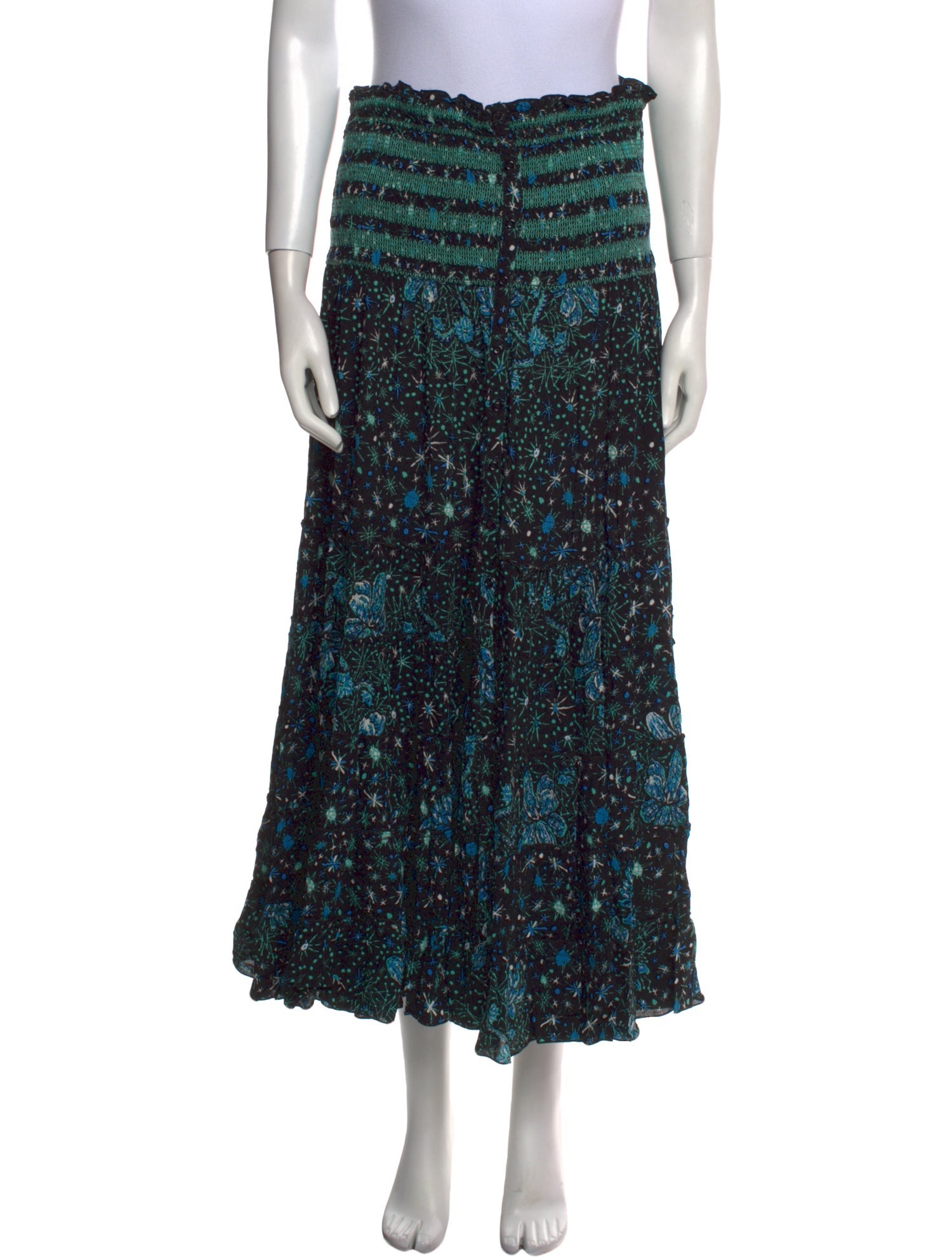 Poupette St Barth Printed Midi Length Skirt