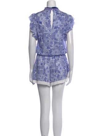 Poupette St Barth Printed V-Neck Romper