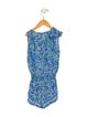 Poupette St Barth Girls' Patterned Sleeveless Romper