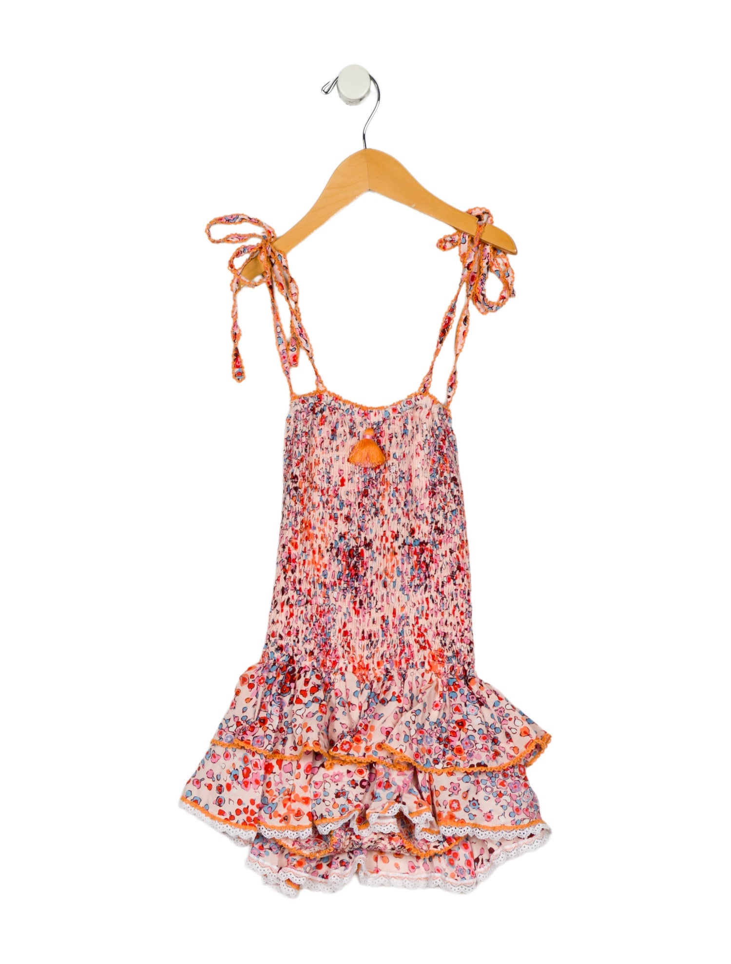 Poupette St Barth Girls' Patterned Sleeveless Romper