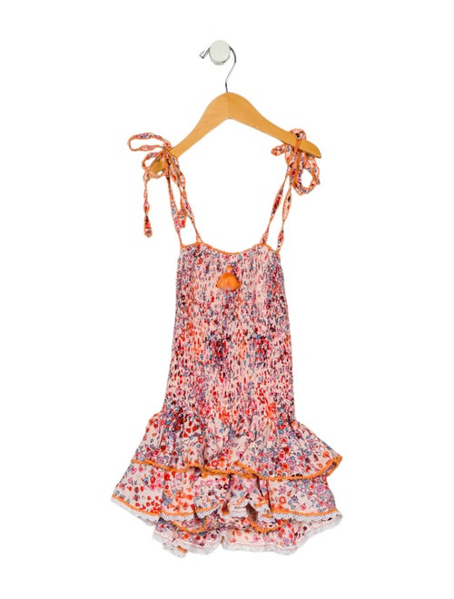 Poupette St Barth Girls' Patterned Sleeveless Romper